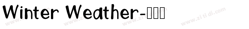 Winter Weather字体转换